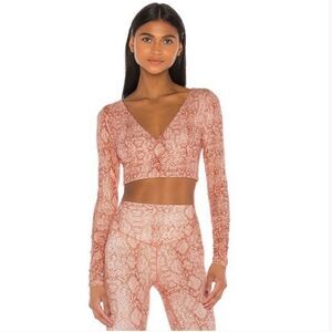 LOVEWAVE Revolve Workout Snakeskin LS Top XS